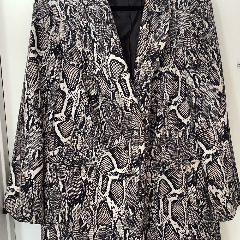 John Meyer Collection Snake Print Long Jacket Size 20W